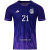 Camisola Argentina DYBALA 21 Homen Equipamento 2ª Mundial 2022