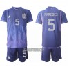 Camisola + Calções Argentina Leandro Paredes 5 Criança Equipamento 2ª Mundial 2022