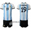 Camisola + Calções Argentina Nicolas Otamendi 19 Criança Equipamento 1ª Mundial 2022