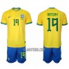 Camisola + Calções Brasil Antony 19 Criança Equipamento 1ª Mundial 2022