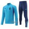 Argentina 3 Stars Homen Sweat de Treino Quarto-Zíper 22/23 Azul