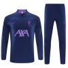 Liverpool Kit Criança Sweat de Treino Quarto-Zíper 23/24 Navy