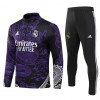 Real Madrid Kit Dragon Homen Sweat de Treino Quarto-Zíper 23/24 Roxo