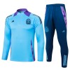 Argentina Homen Sweat de Treino Quarto-Zíper 24/25 Azul