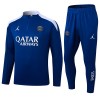 Paris Saint-Germain Homen Conjunto de Moletom de Treino Quarto-Zíper 24/25 Azul