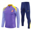 Atlético Madrid Homen Conjunto de Moletom de Treino Quarto-Zíper 2025-26 Roxo