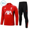 Liverpool Criança Conjunto de Moletom de Treino Quarto-Zíper 24/25 Vermelha