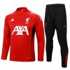 Liverpool Homen Conjunto de Moletom de Treino Quarto-Zíper 24/25 Vermelha