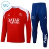 Paris Saint-Germain Criança Conjunto de Moletom de Treino Quarto-Zíper 2025-26 Vermelha