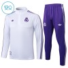 Real Madrid Criança Conjunto de Moletom de Treino Quarto-Zíper 2025-26 Branca
