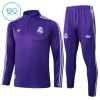 Real Madrid Criança Conjunto de Moletom de Treino Quarto-Zíper 2025-26 Roxo