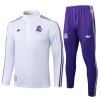 Real Madrid Homen Conjunto de Moletom de Treino Quarto-Zíper 2025-26 Branca