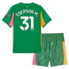 Camisola + Calções Guarda-Redes Manchester City Ederson M. 31 Criança 2025-26 Verde
