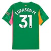 Camisola Guarda-Redes Manchester City Ederson M. 31 Homen 2025-26 Verde
