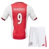 Camisola + Calções Ajax Amsterdam Brobbey 9 Criança Equipamento 1ª 2025-26