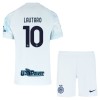 Camisola + Calções Inter Milan Lautaro Martinez 10 Criança Equipamento 2ª 2025-26