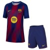 Camisola + Calções FC Barcelona Criança Equipamento 1ª 2025-26