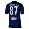 Camisola Paris Saint-Germain Joao Neves 87 Homen Equipamento 1ª 2025-26