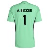 Camisola + Calções Guarda-Redes Liverpool A. Becker 1 Criança 2025-26 Verde