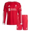 Camisola + Calções Liverpool Criança Manga Comprida Equipamento 1ª 2025-26