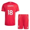Camisola + Calções Liverpool Gakpo 18 Criança Equipamento 1ª 2025-26