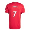 Camisola + Calções Liverpool Wirtz 7 Criança Equipamento 1ª 2025-26
