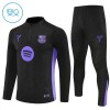 FC Barcelona Criança Conjunto de Moletom de Treino Quarto-Zíper 2025-26 Preta