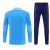 Manchester City Homen Conjunto de Moletom de Treino Quarto-Zíper 2025-26 Azul