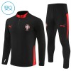 Portugal Criança Conjunto de Moletom de Treino Quarto-Zíper 2025-26 Preta