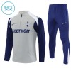 Tottenham Hotspur Criança Conjunto de Moletom de Treino Quarto-Zíper 2025-26 Cinza