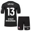 Camisola + Calções Guarda-Redes Atlético Madrid Oblak 13 Criança 2025-26 Preta
