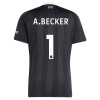 Camisola + Calções Guarda-Redes Liverpool A. Becker 1 Criança 2025-26 Preta