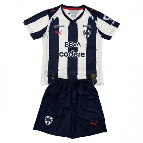 Camisola + Calções Rayados Monterrey Criança Equipamento 1ª 2025-26 Camisola + Calções Rayados Monterrey Criança Equipamento 1ª 2025-26