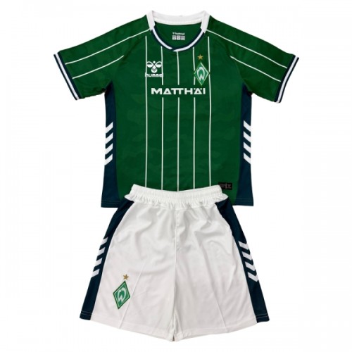 Camisola + Calções Werder Bremen Criança Equipamento 1ª 2025-26 Camisola + Calções Werder Bremen Criança Equipamento 1ª 2025-26