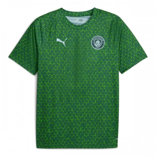 Camisola Manchester City Pre-Match Homen 2025-26 Verde Camisola Manchester City Pre-Match Homen 2025-26 Verde