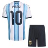 Camisola + Calções Argentina Messi 10 Criança Equipamento 1ª Mundial 2026 Camisola + Calções Argentina Messi 10 Criança Equipamento 1ª Mundial 2026