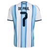 Camisola Argentina De Paul 7 Homen Equipamento 1ª Mundial 2026