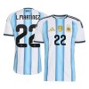 Camisola Argentina Lautaro Martinez 22 Homen Equipamento 1ª Mundial 2026 Camisola Argentina Lautaro Martinez 22 Homen Equipamento 1ª Mundial 2026