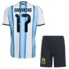 Camisola + Calções Argentina Garnacho 17 Criança Equipamento 1ª Mundial 2026