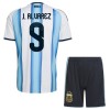 Camisola + Calções Argentina J. Alvarez 9 Criança Equipamento 1ª Mundial 2026