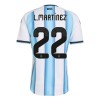 Camisola + Calções Argentina Lautaro Martinez 22 Criança Equipamento 1ª Mundial 2026