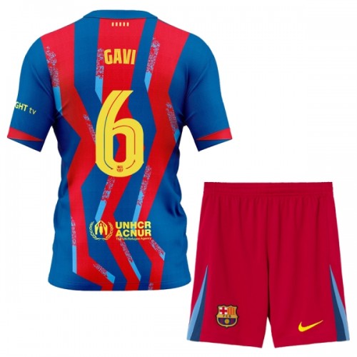 Camisola + Calções FC Barcelona Gavi 6 Criança Equipamento 4ª 2025-26 Camisola + Calções FC Barcelona Gavi 6 Criança Equipamento 4ª 2025-26