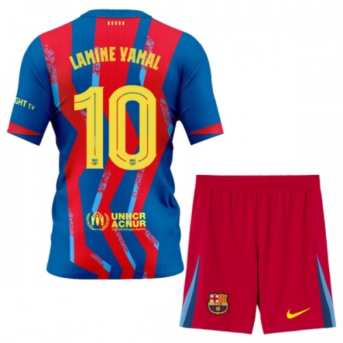 Camisola + Calções FC Barcelona Lamine Yamal 10 Criança Equipamento 4ª 2025-26 Camisola + Calções FC Barcelona Lamine Yamal 10 Criança Equipamento 4ª 2025-26
