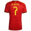 Camisola Bélgica De Bruyne 7 Homen Equipamento 1ª Mundial 2026