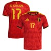 Camisola Bélgica De Ketelaere 17 Homen Equipamento 1ª Mundial 2026