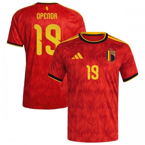 Camisola Bélgica Openda 19 Homen Equipamento 1ª Mundial 2026 Camisola Bélgica Openda 19 Homen Equipamento 1ª Mundial 2026