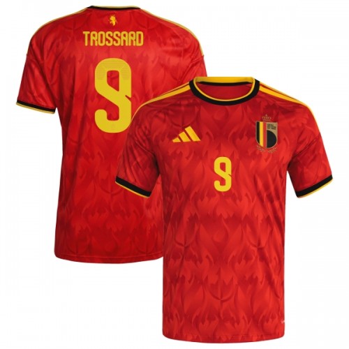 Camisola Bélgica Trossard 9 Homen Equipamento 1ª Mundial 2026 Camisola Bélgica Trossard 9 Homen Equipamento 1ª Mundial 2026