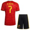 Camisola + Calções Bélgica De Bruyne 7 Criança Equipamento 1ª Mundial 2026 Camisola + Calções Bélgica De Bruyne 7 Criança Equipamento 1ª Mundial 2026