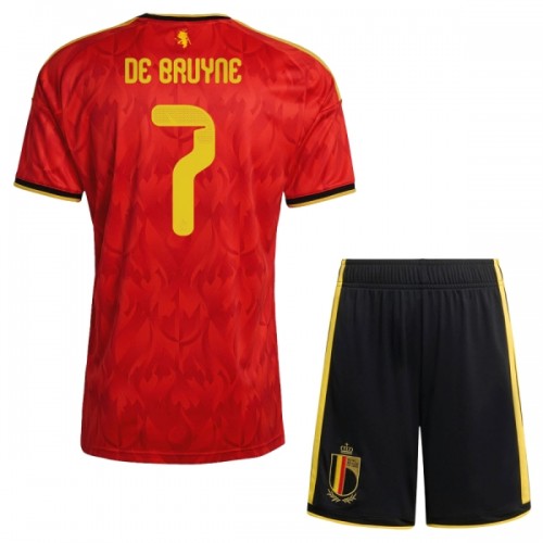 Camisola + Calções Bélgica De Bruyne 7 Criança Equipamento 1ª Mundial 2026 Camisola + Calções Bélgica De Bruyne 7 Criança Equipamento 1ª Mundial 2026