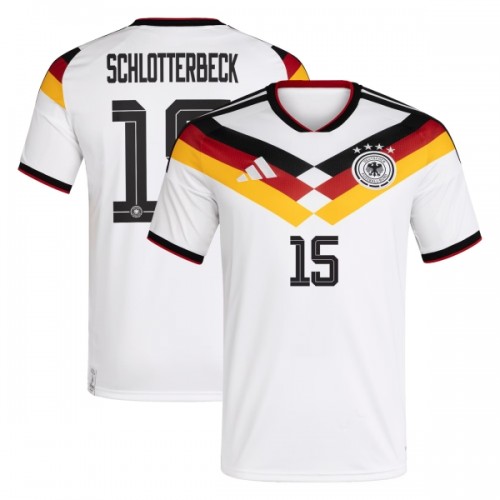 Camisola Alemanha N. Schlotterbeck 15 Homen Equipamento 1ª Mundial 2026 Camisola Alemanha N. Schlotterbeck 15 Homen Equipamento 1ª Mundial 2026